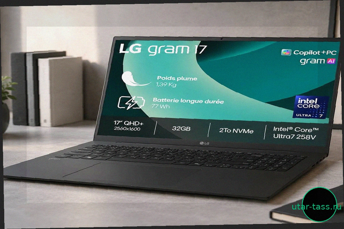Выгодное предложение: Ноутбук LG Gram 17" с 32 ГБ ОЗУ, 2 ТБ SSD и Intel Evo Ultra7 всего за 1399.99 €